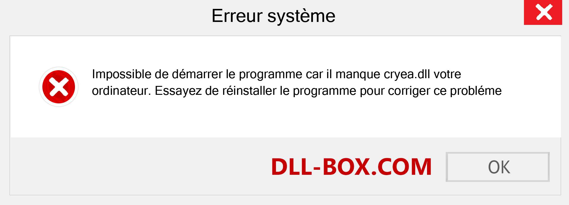 Le fichier cryea.dll est manquant ?. Télécharger pour Windows 7, 8, 10 - Correction de l'erreur manquante cryea dll sur Windows, photos, images